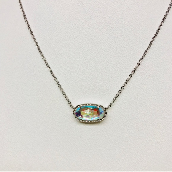 Elisa Silver Necklace, Dichroic Glass main image 1